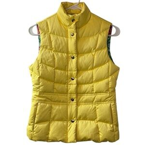 NEW Lily Pulitzer Lauren Down Feather Puffer Vest Starfruit Yellow Womens XS